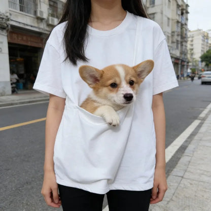 Camiseta Coloá Brisa — Com Bolso para Carregar seu Pet
