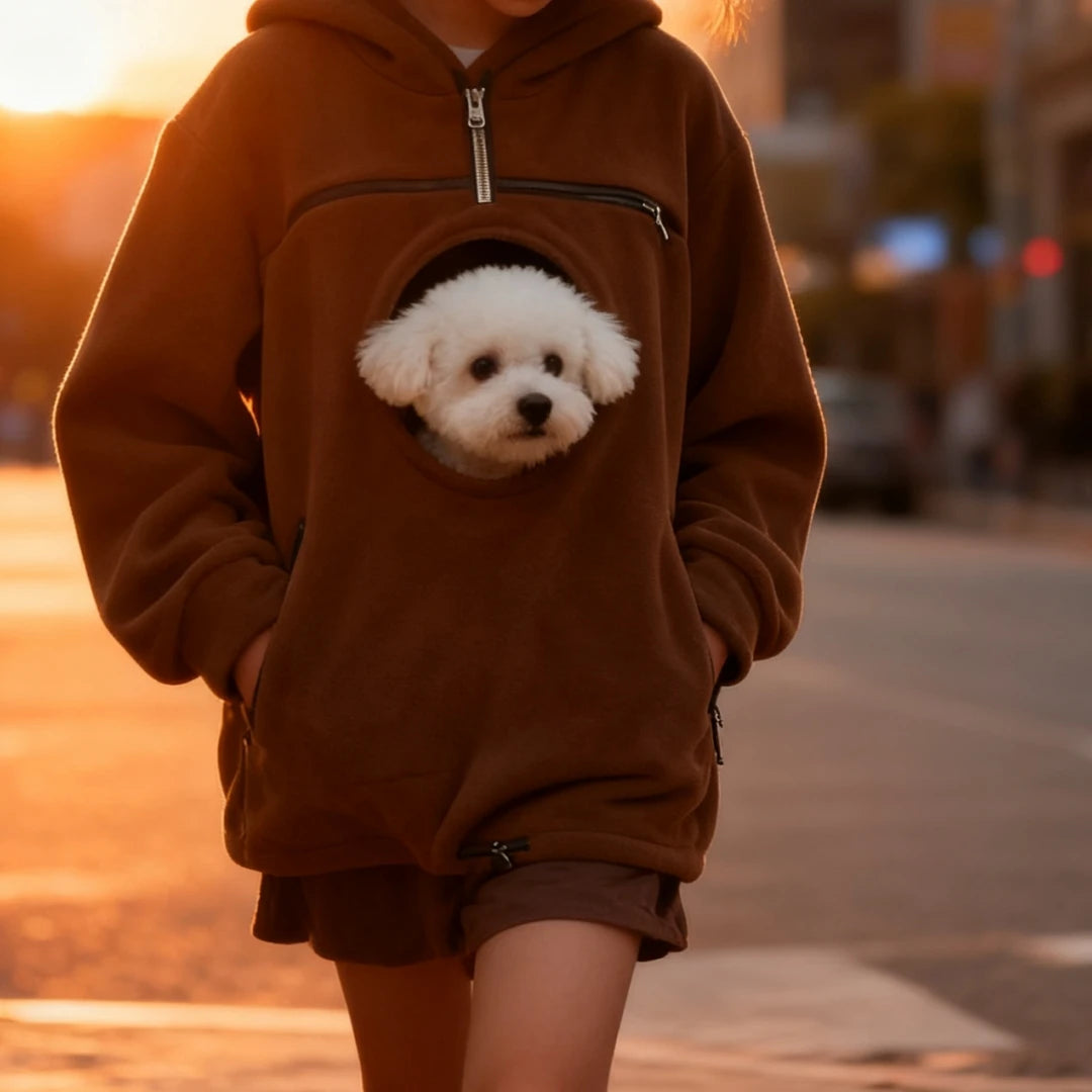Moletom Coloá Abraço — Com Bolso para Carregar seu Pet