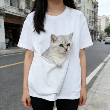 Camiseta Coloá Brisa — Com Bolso para Carregar seu Pet