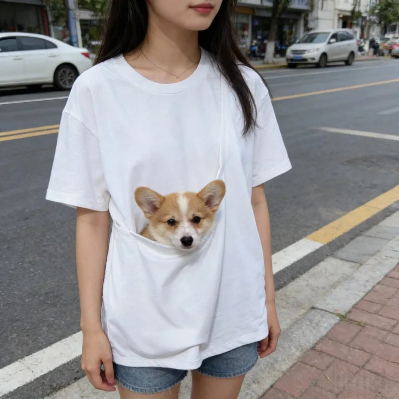 Camiseta Coloá Brisa — Com Bolso para Carregar seu Pet