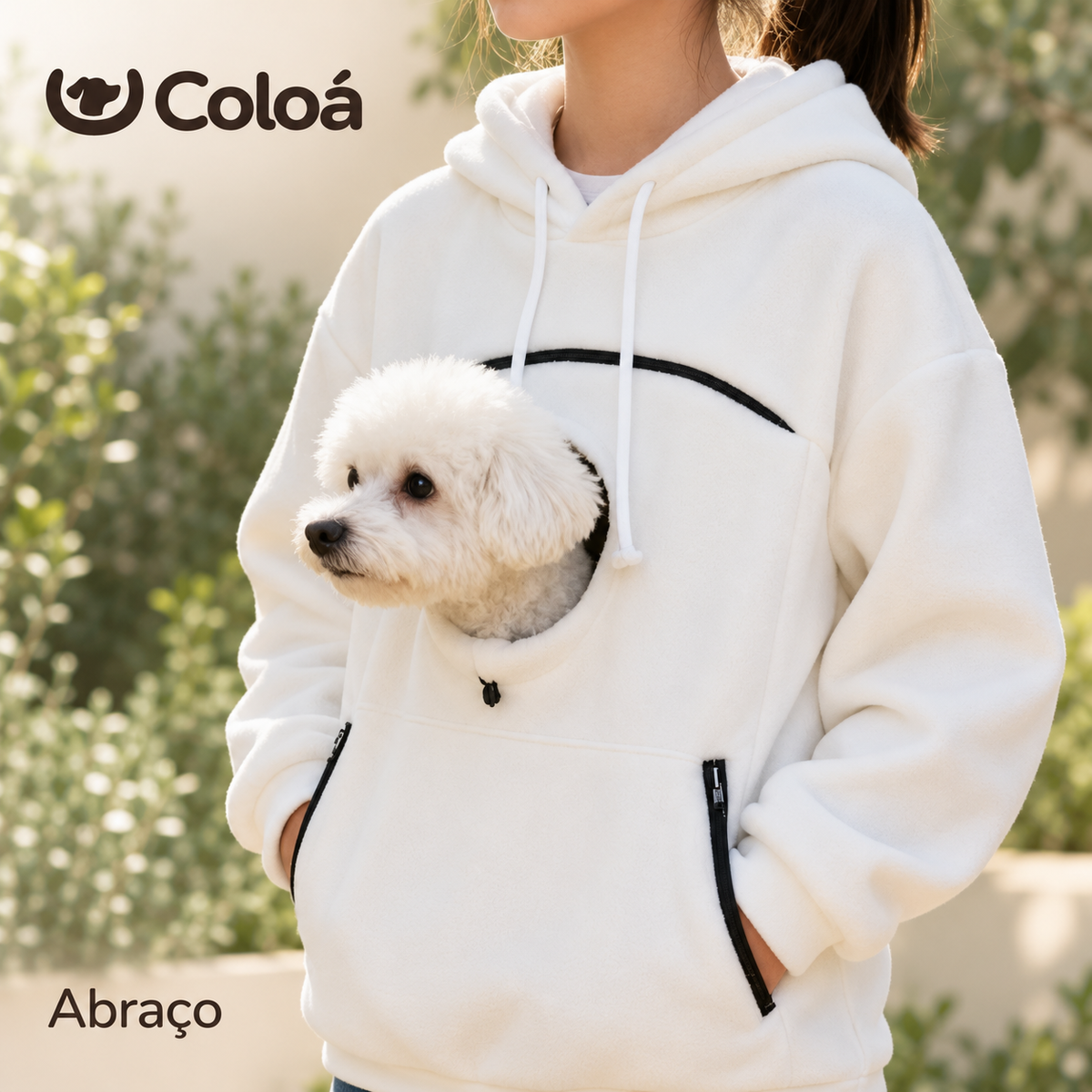 Moletom Coloá Abraço — Com Bolso para Carregar seu Pet | Coloá