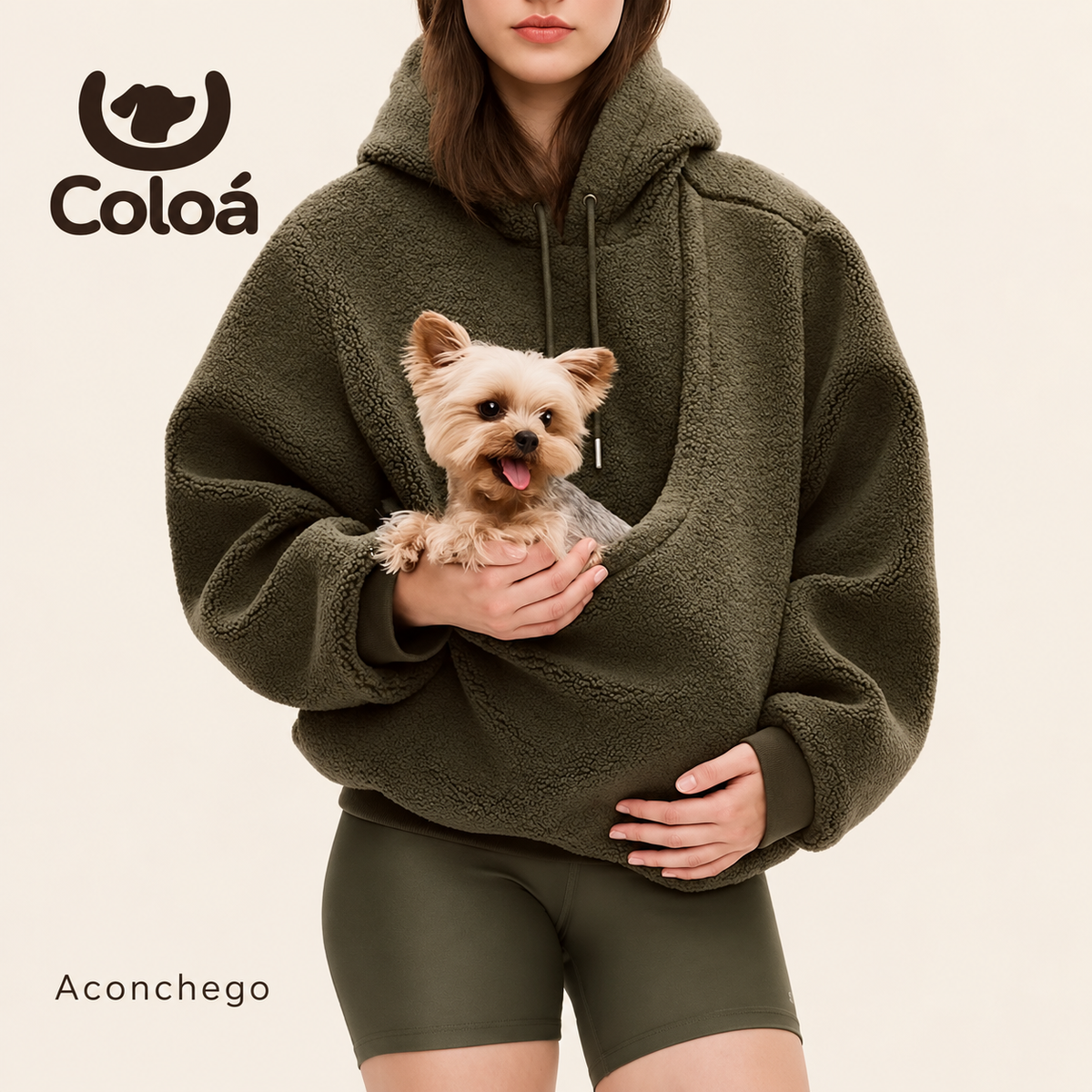 Moletom Coloá Aconchego — Com Bolso para Carregar seu Pet | Coloá